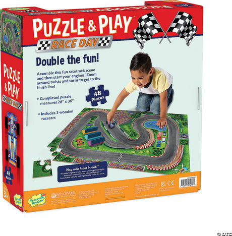 Puzzle and Play: Race Day Floor Puzzle