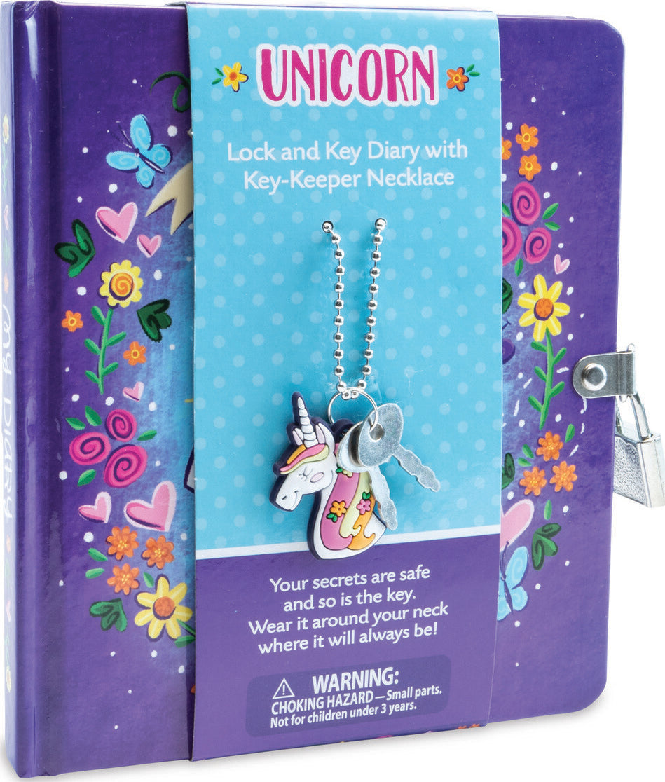 Unicorn Diary with Charm Necklace