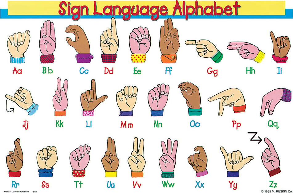 Sign Language Placemat