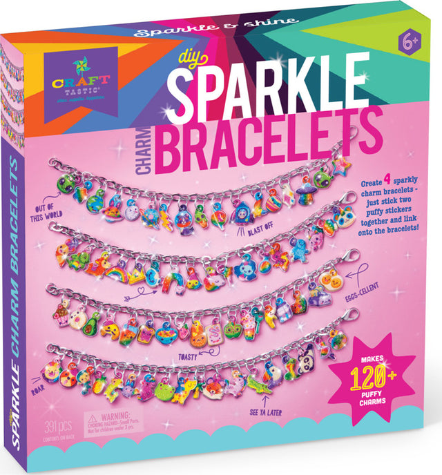 Craft-tastic DIY Sparkle Charm Bracelets