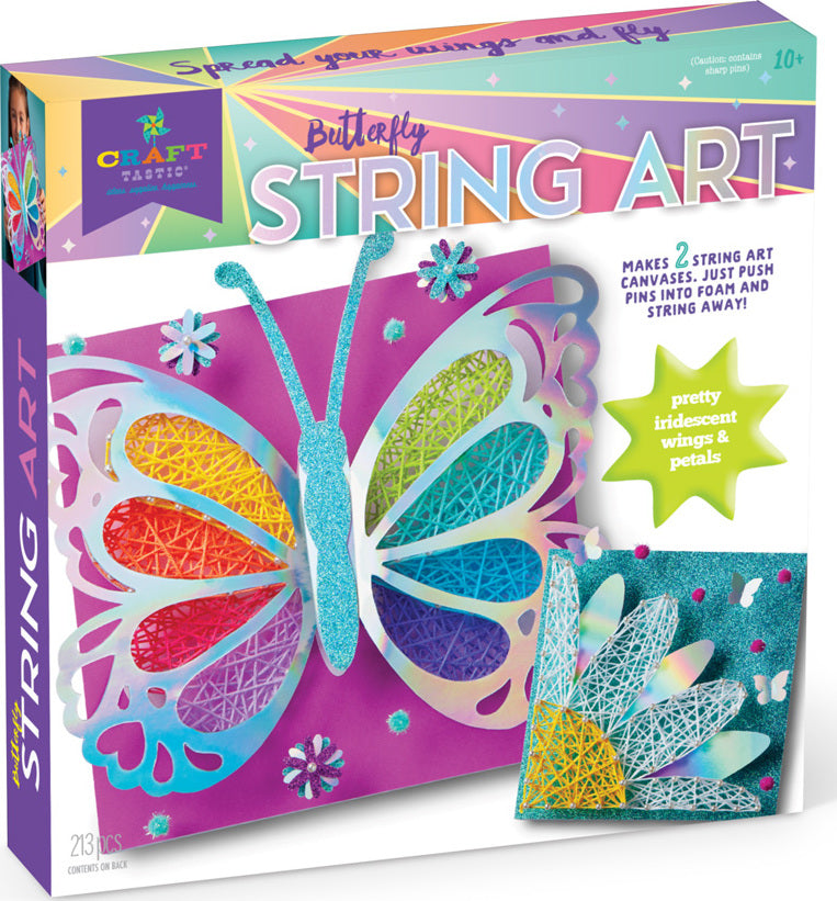 Craft-tastic String Art Butterfly – Toys on the Square