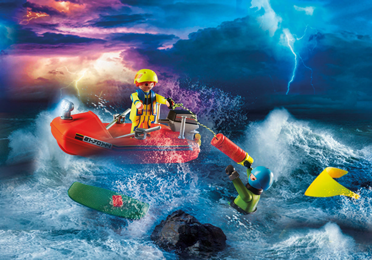 Playmobil Kitesurfer Rescue with Speedboat