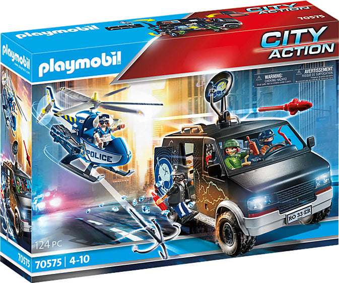 City Action Helicopter Pursuit with Runaway Van – Toys on the Square