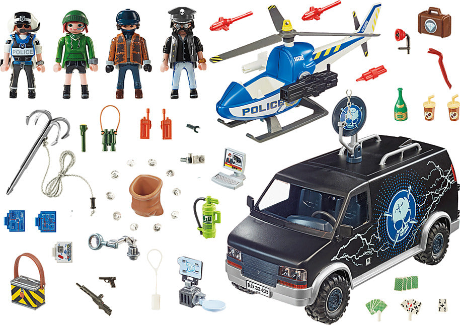 コンバットジョー　カリフォルニアハイウェイパトロール　(タカラ) City Action Helicopter Pursuit with Runaway Van – Toys on the Square