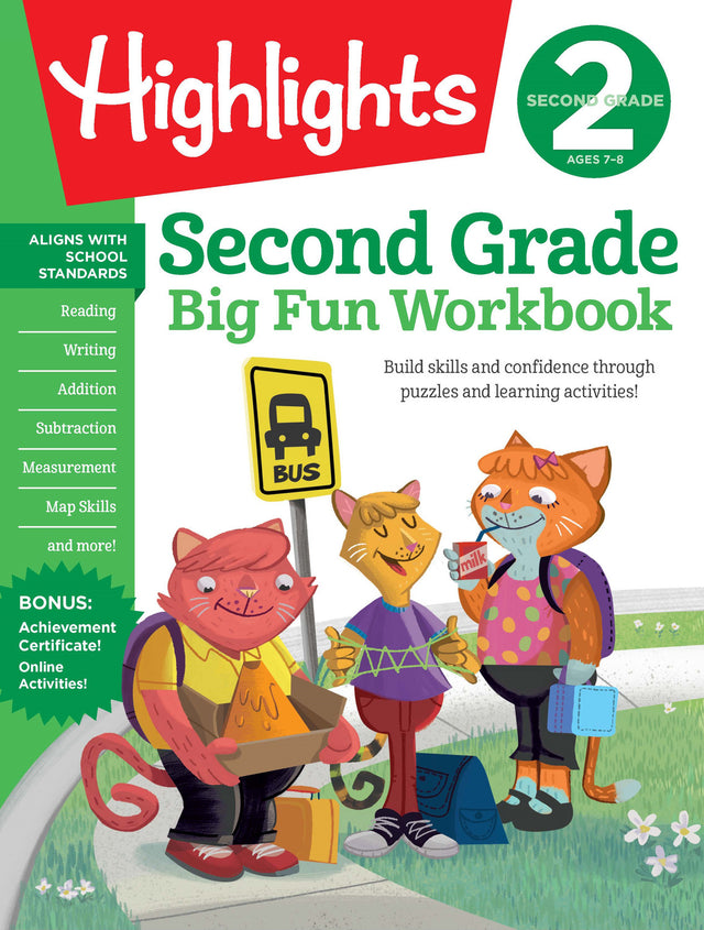 Second Grade Big Fun Workbook: 256-Page Skills Workbook for Grade 2, Language Arts, Math, Social Studies and More School Practice Activities