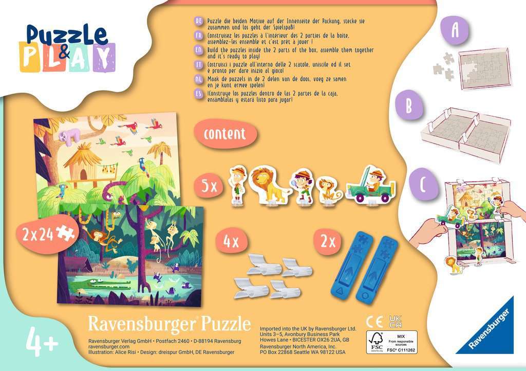 Puzzle & Play: Jungle Exploration (2 x 24 pc Puzzles)