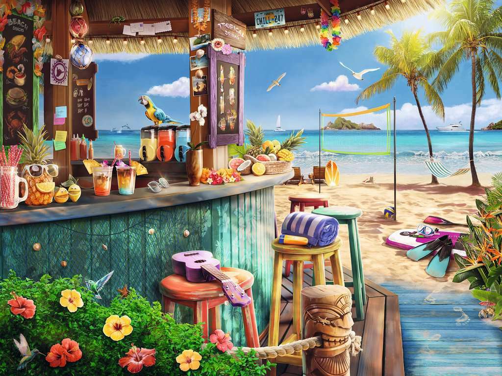 Beach Bar Breezes (1500 Piece Puzzle)