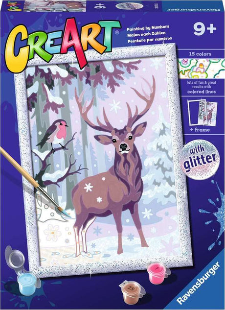 CreArt: Paint-By-Number Festive Friends w/Glitter 7x10
