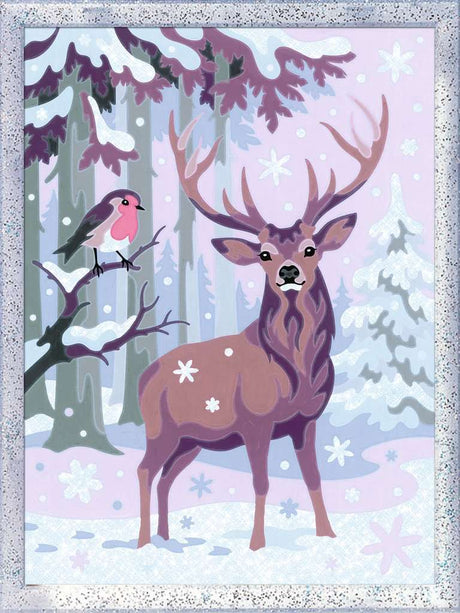 CreArt: Paint-By-Number Festive Friends w/Glitter 7x10