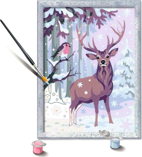 CreArt: Paint-By-Number Festive Friends w/Glitter 7x10
