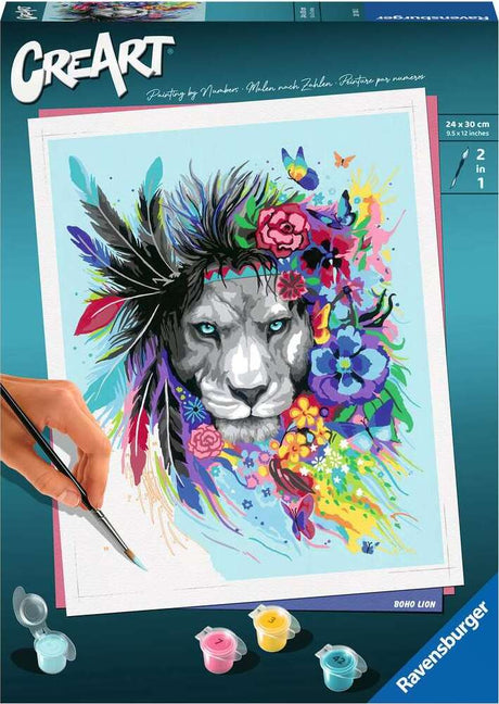 CreArt: Paint-By-Number BoHo Lion 10x12