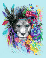 CreArt: Paint-By-Number BoHo Lion 10x12