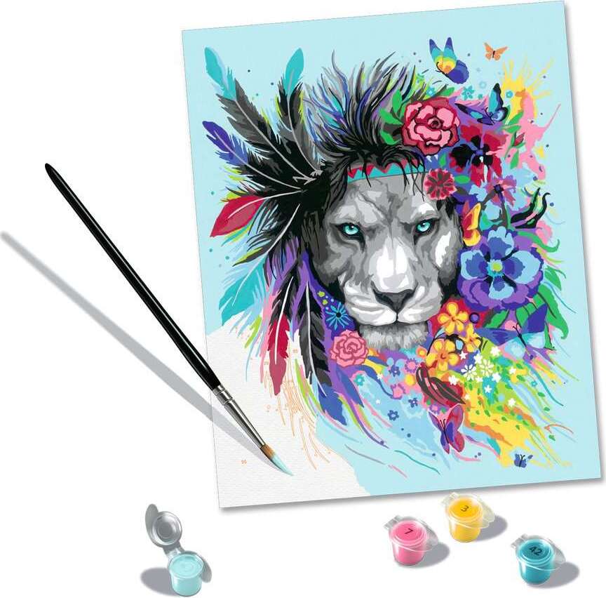 CreArt: Paint-By-Number BoHo Lion 10x12