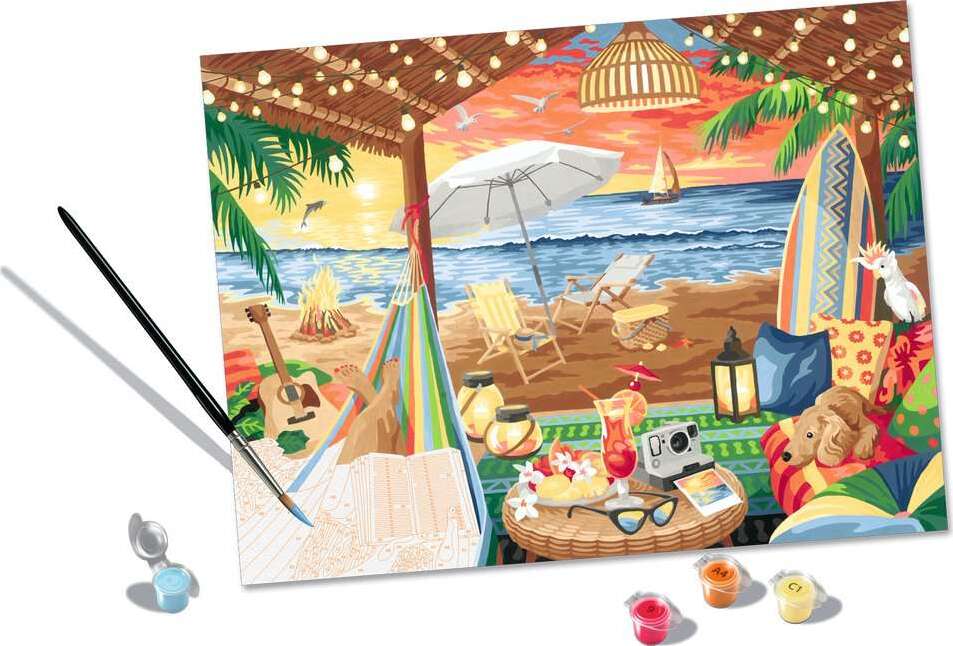 CreArt: Paint-By-Number Cozy Cabana 12x16