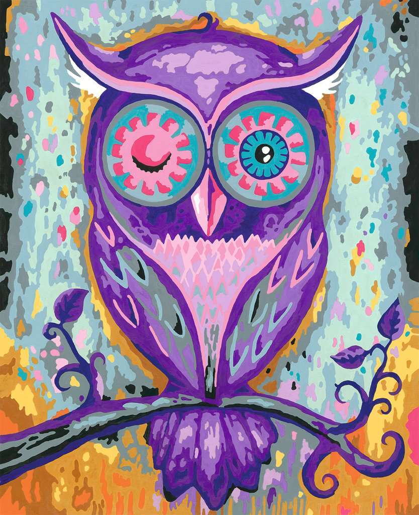 CreArt: Paint-By-Number Dreaming Owl 10x12