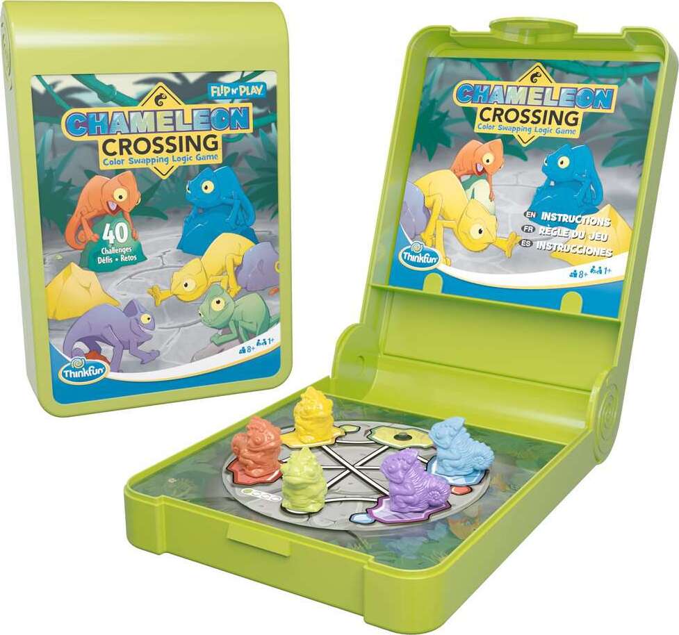 ThinkFun Flip N' Play: Chameleon Crossing Travel Logic Game – Toys