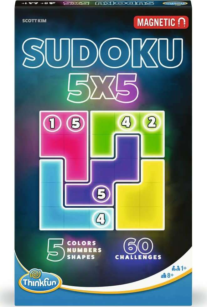 ThinkFun Sudoku 5x5 Magnetic Travel Puzzle – Toys on the Square