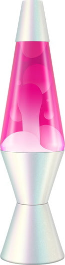 Lava Lamp 14.5" Opalescent White Pink