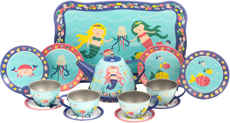 Mermaid Tin Tea Set