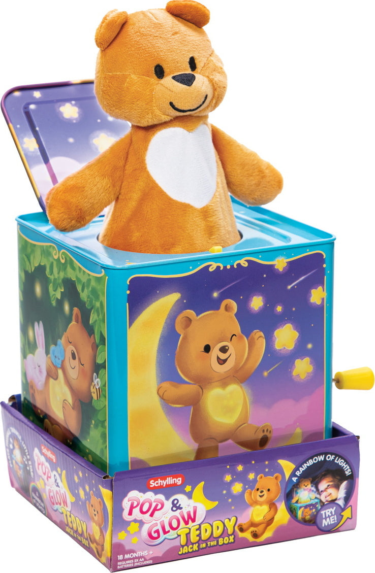 Teddy Bear Pop N Glow Jack In The Box