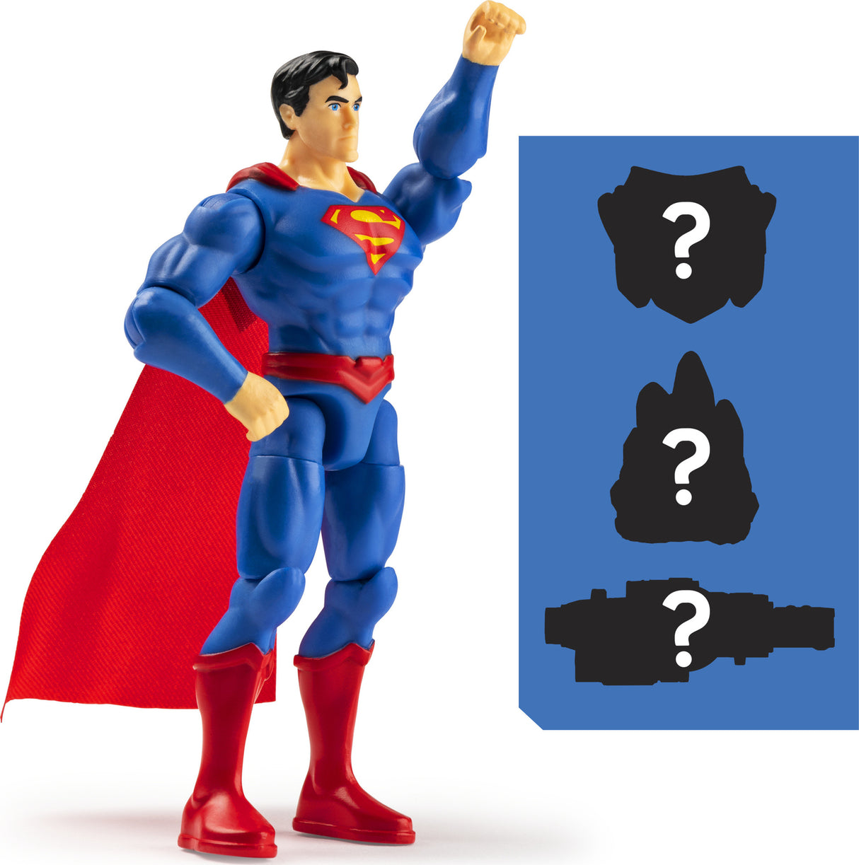 DC Comics, 4-Inch SUPERMAN Action Figure with 3 Mystery Accessories, Adventure 1