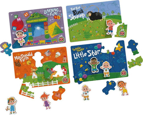 Cocomelon - 4-Pack Wooden Puzzles - 18-Pieces