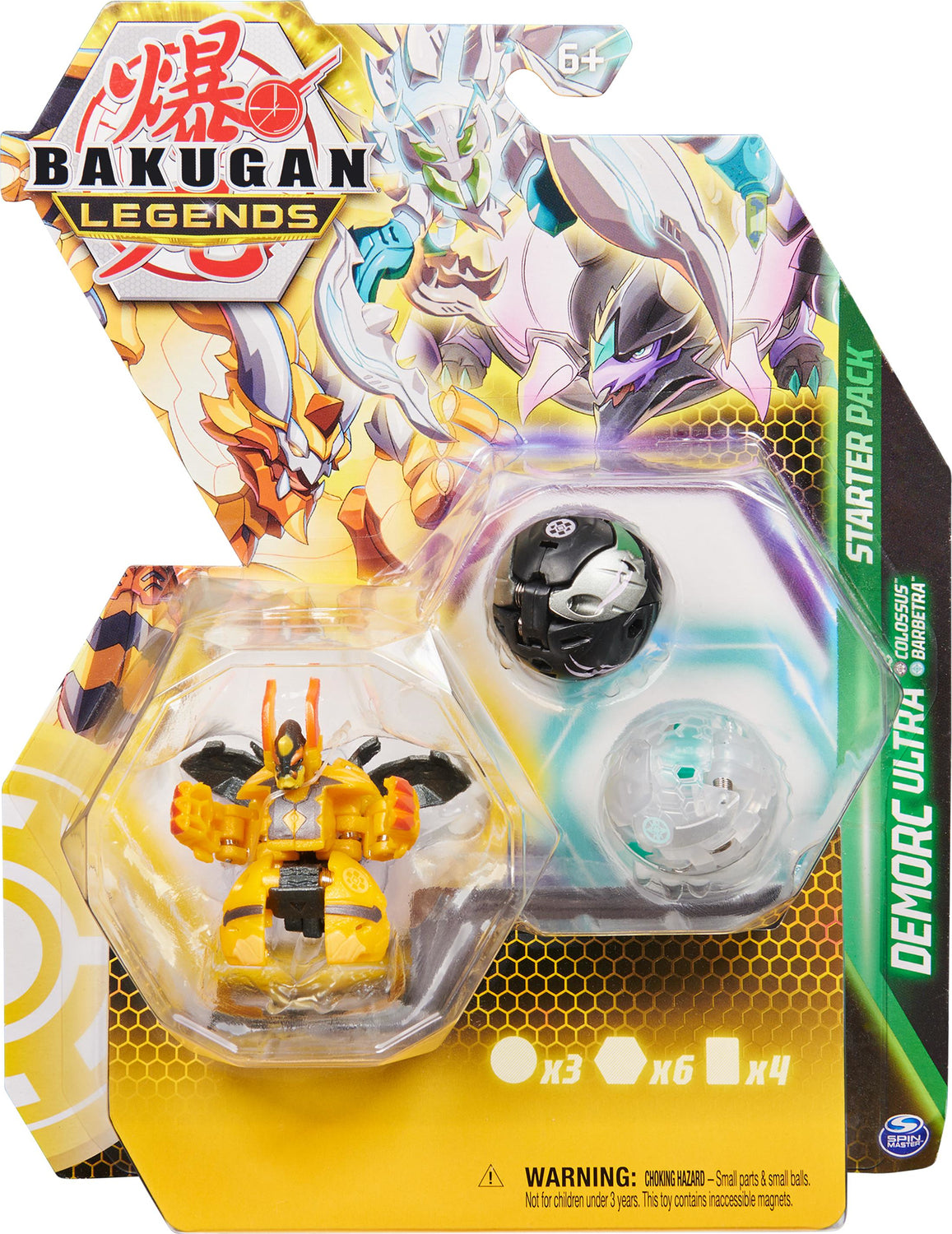 Bakugan Legends Starter 3-Pack, Sairus Ultra with Auxillataur and Cycloid