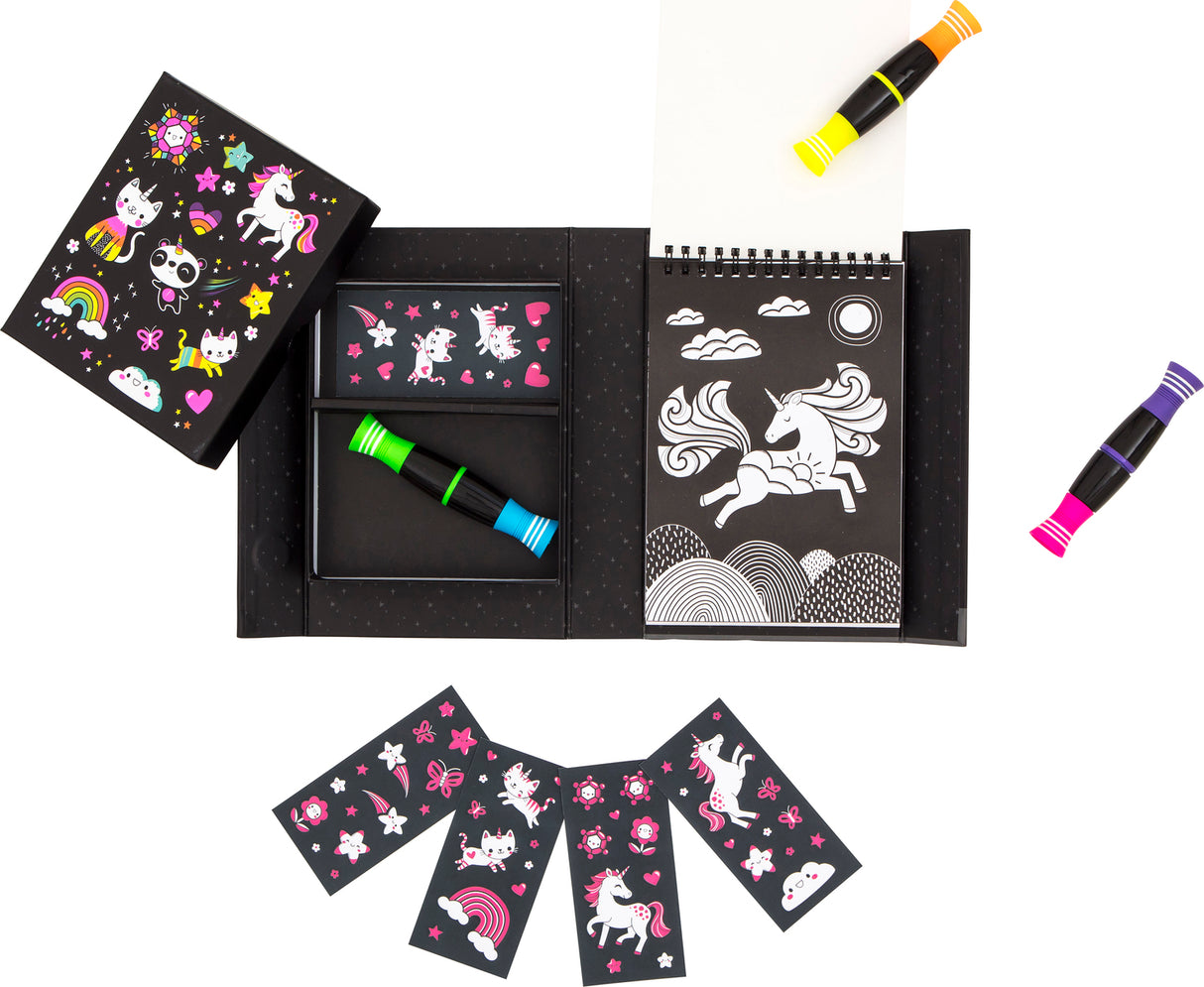 Neon Coloring Set - Unicorns and Friends