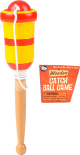 7.5" Wooden Catch Ball Game