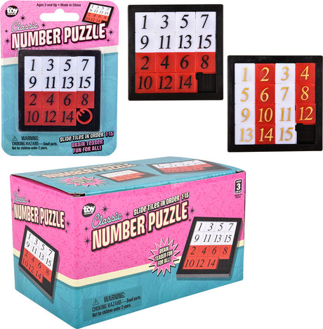 Number Slide Puzzle 2.5" (sold individually)