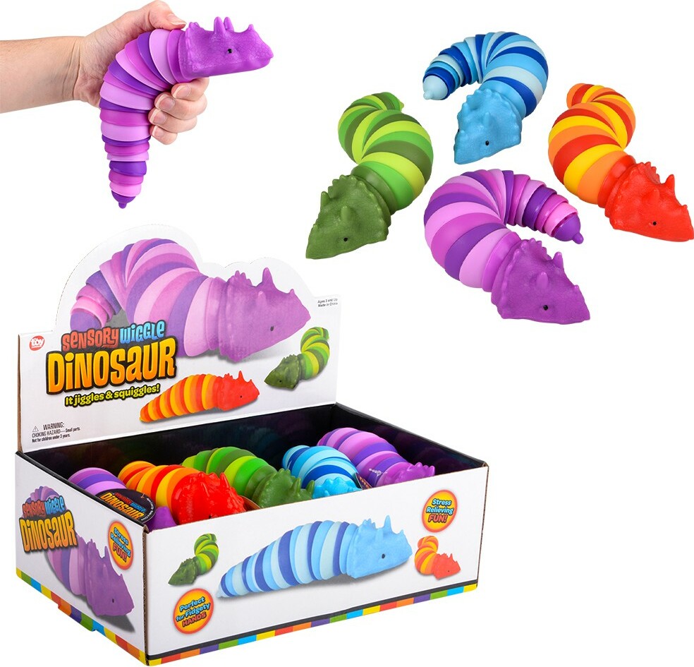 8" Wiggle Sensory Dinosaur (assortment - sold individually)