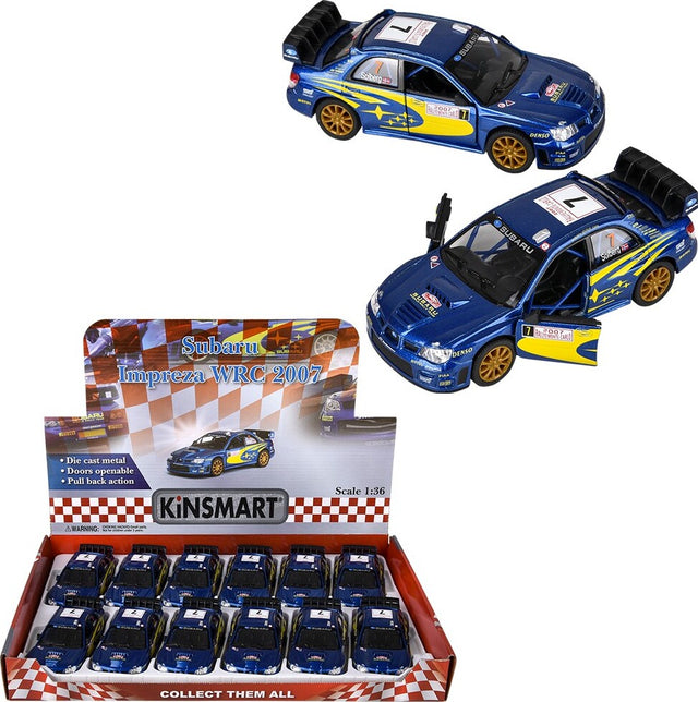 5" Diecast Pull Back Subaru Impreza Wrc 2007