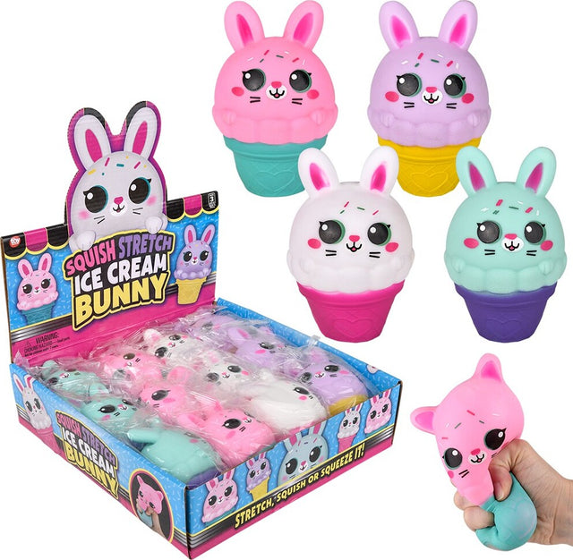 Squish And Stretch Easter Ice Cream Bunny 5"