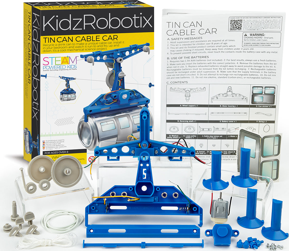 4M Kidz Robotix Tin Can Cable Car 