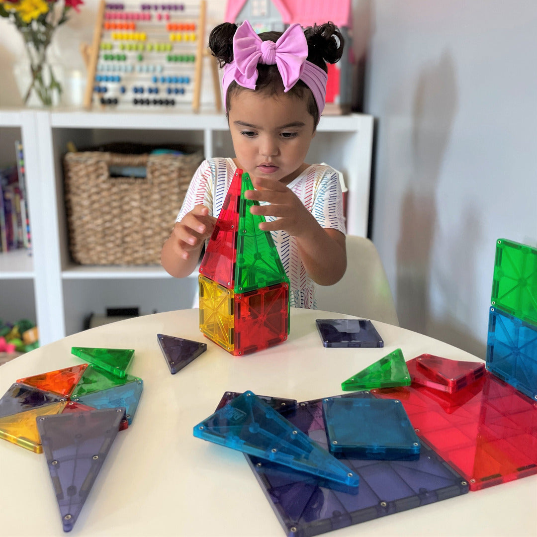 Magna-Tiles Clear Colors 32 Piece Set – Toys on the Square