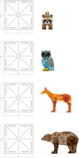 MAGNA-TILES Forest Animals 25-Piece Magnetic Construction Set, The ORIGINAL Magnetic Building Brand