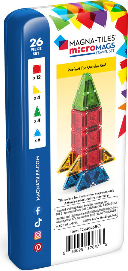 Magna-Tiles  microMAGS Travel (26 Piece Set)