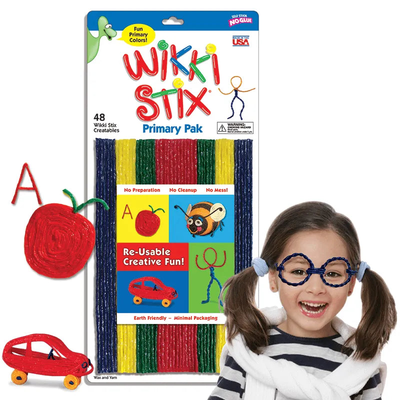 Wikki Stix Primary Pak (48-8" Wikki Stix)