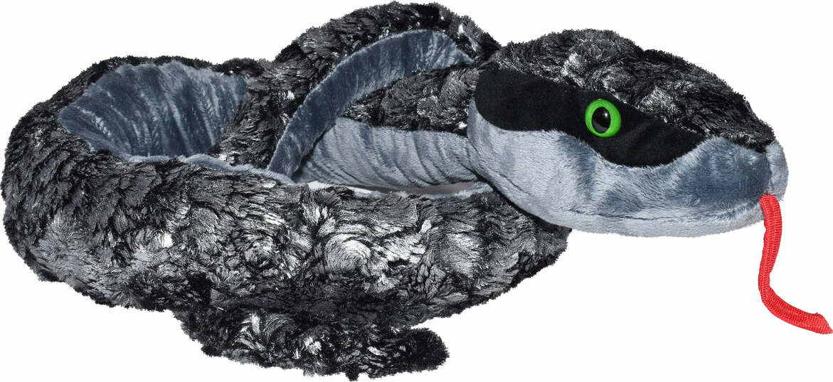 Silver Metal Heads Snake Stuffed Animal - 54"