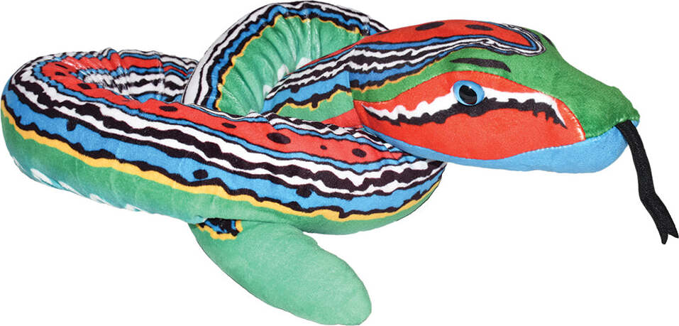 Green Blue Red Snake Stuffed Animal - 54"