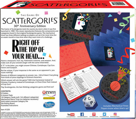 The Game of Scattergories - 30th Anniversary Edition