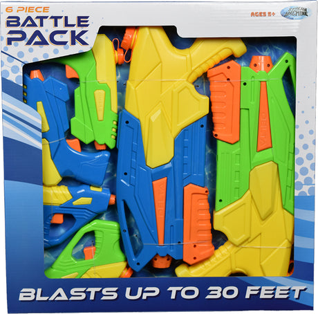 Battle Pack Water Guns (6 pc set)